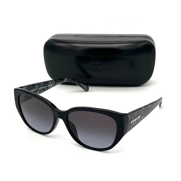 COACH HC8362 50028G Black  / Gray  Gradient 57mm Sunglasses - Picture 1 of 4